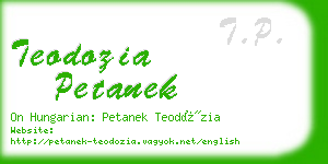 teodozia petanek business card